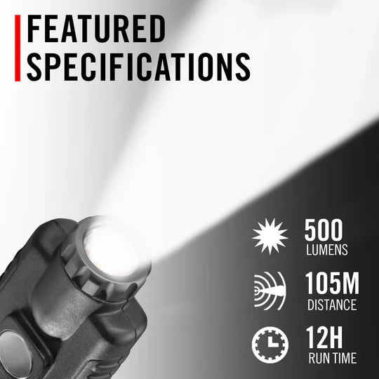 CST SHL2R - 500 Lumen Rechargeable, Focusable Side Light, 2 Lithium Batteries, 3 Mounts (SOLD IN PACKS OF 6)