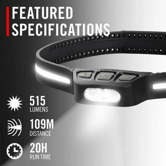 CST LHS500R - 500 Lumen Waterproof Rechargable LED Headlamp, 360 Degree Safety Lighting (SOLD IN PACKS OF 6)