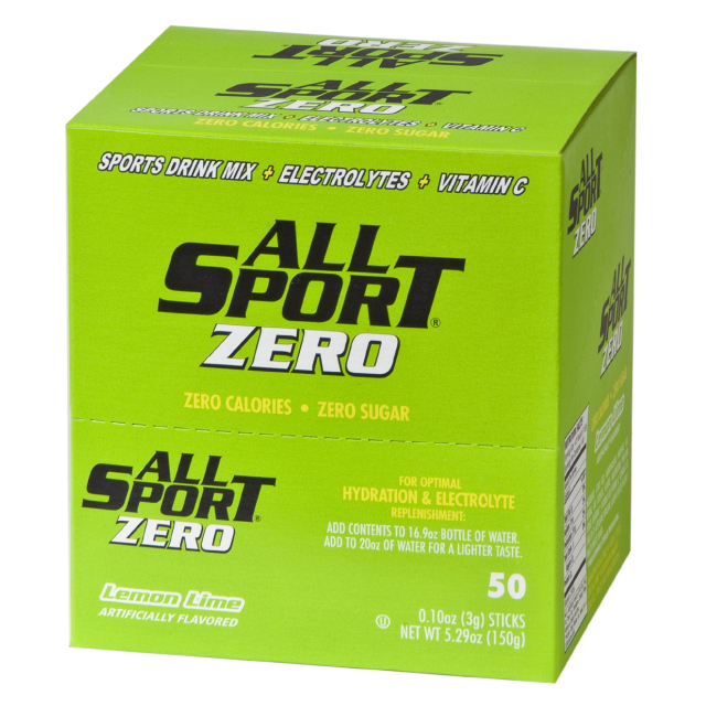 All Sport Powder Hydration Sticks, Low Calorie, Performance Electrolyte Drink Mix, Sugar Free, 2x Potassium, 3 Grams/Stick, 50 Sticks per Box