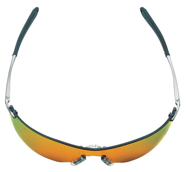 MCR Crews Rubicon Safety Glasses / Sunglasses, Metal Frame and Soft Gel Nosepiece, ANSI Z87.1